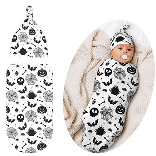 Jarverce Swaddle Blanket for Baby, Swaddling Sleeping Bag, Sack, Unisex Baby Stuff for Newborn Boy Girl, Gothic