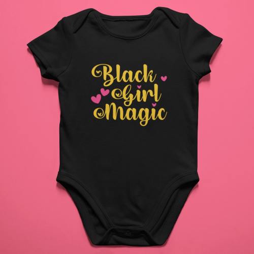 Black Girl Magic Onesie- Glitter Baby Onesie, Baby Shower Gift, Custom Baby Onesie, Baby Girl Arrival