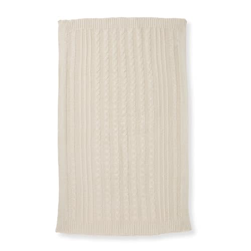Burt's Bees Baby Infant Blanket, Cable Knit, Made with 100% Soft Breathable Organic Cotton, Nursing Blankets, Machine Wash Baby Newborn Essentials, Size 30 x 40 Inch