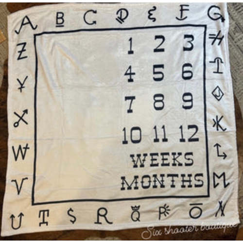 Brand baby milestone blanket – Six shooter boutique