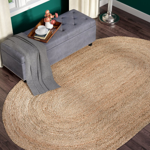 Highland Dunes Arria Hand Woven Jute Rug & Reviews | Wayfair