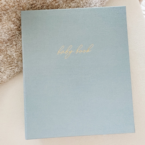 First Year Baby Memory Book - Dusty Blue