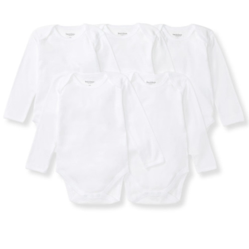 Bee Essentials Organic Long Sleeve Baby Bodysuit 5 Pack | Burt's Bees Baby®