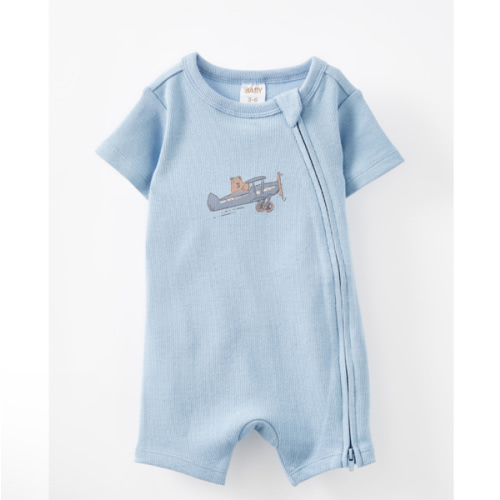 The Billie Short Sleeve Zip Romper