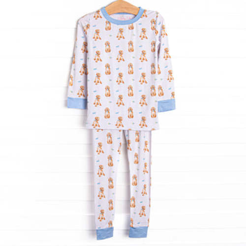 Dozing Doodles Bamboo Pajama Set, Blue – Stitchy Fish