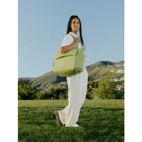 Diaper Tote Bag with Laptop Sleeve - LIME