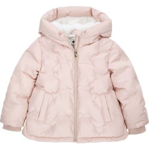 Baby Fleece Lined Heart Pattern Puffer Jacket, 6-9M