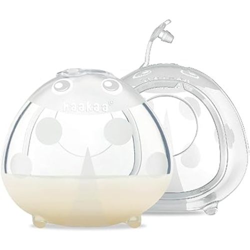 haakaa Ladybug Milk Collector 1.4oz- Wearable Breast Shields Soft Nursing Cups Breast Milk Collector Breast Milk Saver Portable Letdown Catcher Breastfeeding Essentials,Protect Sore Nipple, 40ml/2pcs