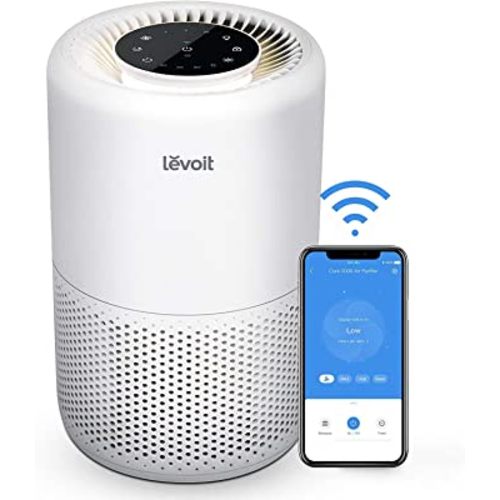 LEVOIT Air Purifiers for Home Large Room, Smart WiFi Alexa Control, H13 True HEPA Filter, Removes 99.97% of Pollutants, Covers up to 915 Sq.Foot, 24dB Quiet Cleaner for Bedroom, Core 200S, White