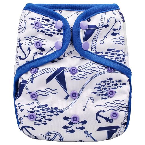 OsoCozy One Size Cloth Diaper Covers - Adjustable Snap Fit & Double Leg Gussets for Baby Boys & Girls from 8-35 Pounds. Use with Prefold, Flat or Fitted Cloth Diapers or Snap-in Inserts.