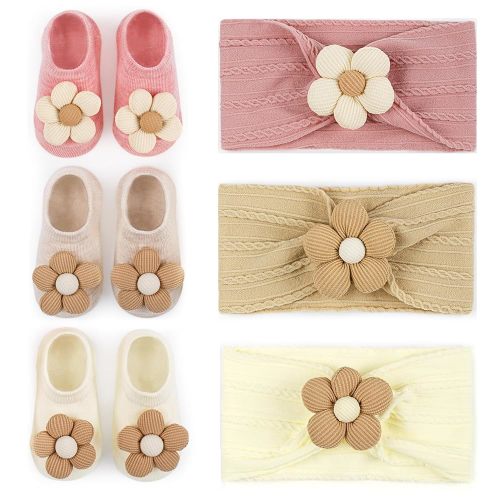 Baby Flower Headband and Socks: Cute Headband and Socks Sets for Toddler Newborn Infant Girl