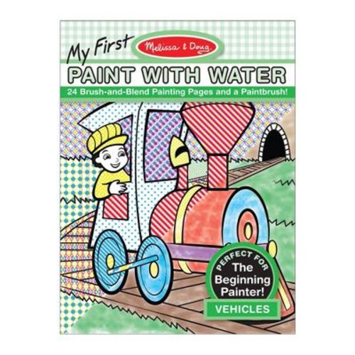 Melissa & Doug 24 Page My First Paint With Water Coloring Book - Vehicles