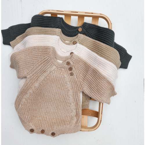 Elliot Knitted Jumper – Olive and Cradle