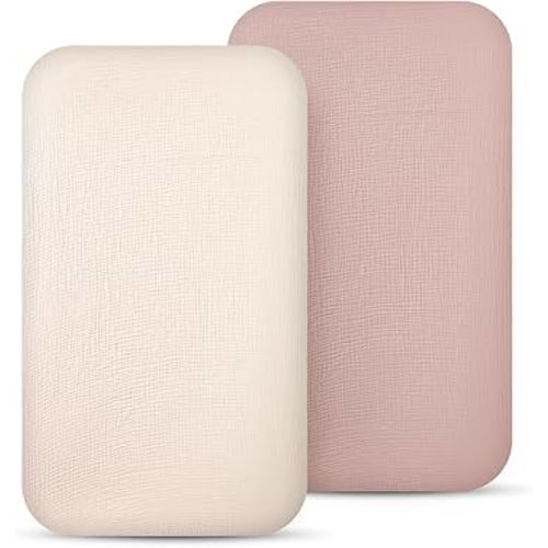 lulumoon Muslin Bassinet Sheets for Baby: Soft Bedside Sleeper Bassinet Fitted Sheets for Boys and Girls
