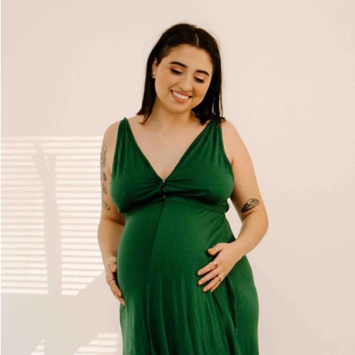 Juliet Labor & Postpartum Gown in Emerald-Limited Time – Lila