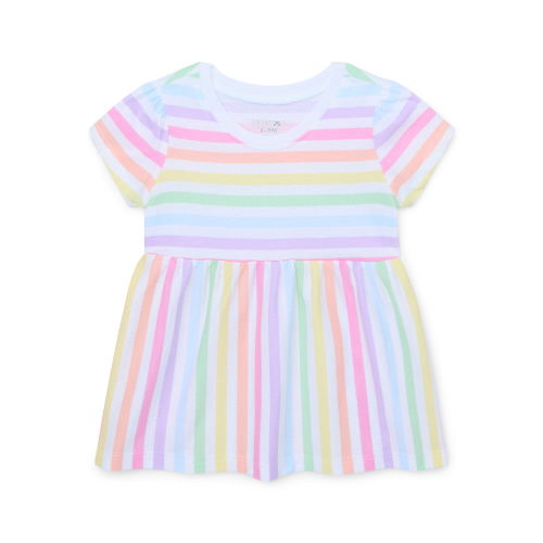 Garanimals Baby Girl Short Sleeve Striped Jersey Dress, Sizes 0-24 Months