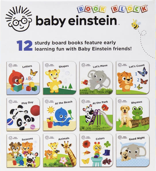 Baby Einstein - My First Library Board Book Block 12-Book Set - First Words, Alphabet, Numbers, and More! - PI Kids