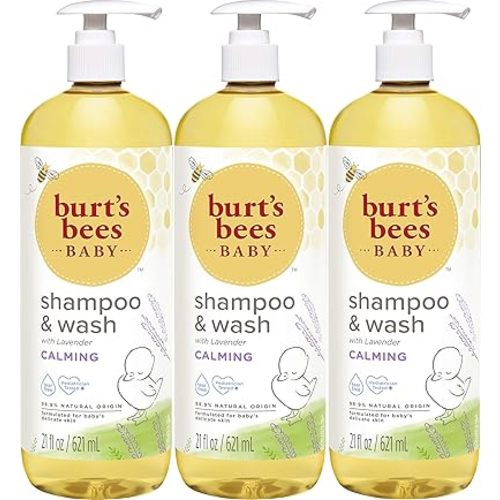 Burtâ€™s Bees Baby Shampoo & Wash, Calming, 21 Ounces (Pack of 3)