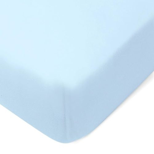 HonestBaby Fitted Crib Sheets-Light Blue Fitted Crib Sheet