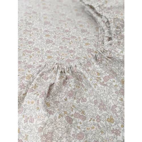 Parure de lit pour lit de bébé LIBERTY LONDON Bouquet rose poudré 100 % coton Housses à langer Mini draps fleuris délicats Draps pour lit de bébé fille