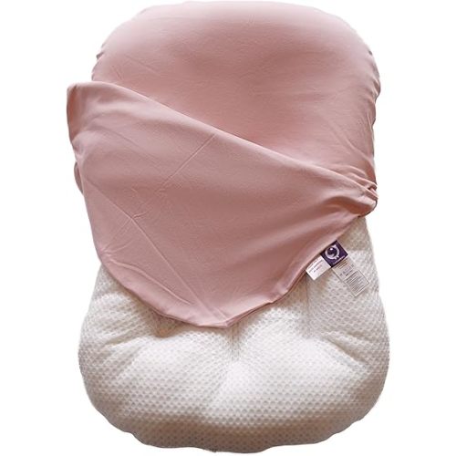 Infant Lounger, Baby Nest Cover for Baby Girls & Boys, Newborn Essentials for Baby 0-12 Months, 100% Cotton Breathable, Portable Travel Bed (Mistyrose)