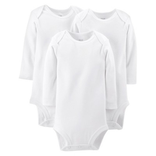 Just One You™Made by Carter's® Newborn 3 Pack Long-sleeve Bodysuit - White 6 M