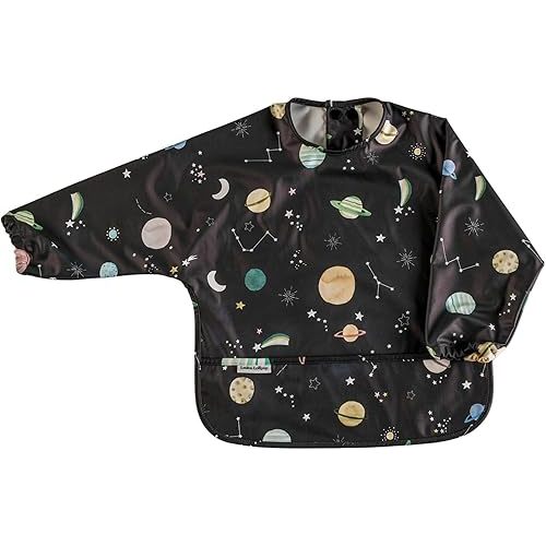 Loulou Lollipop Long Sleeve Mess Free Waterproof Bibs, for baby boys and girls 6-36 Months, Machine Washable, Travel Friendly
