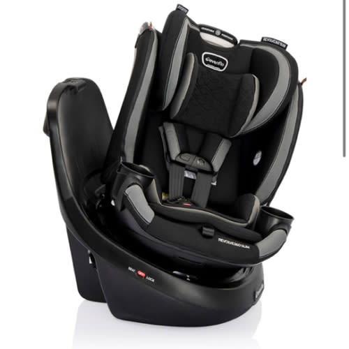 Amazon.com: Evenflo Revolve360 Slim 2-in-1 Rotational Car Seat with Quick Clean Cover (Stow Blue)