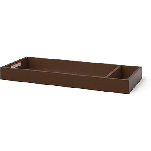 Child Craft Kieran Changing Table Topper, Convert Dresser into a Changing Table Surface, Securely Attaches, Non-Toxic, Baby Safe Finish (Toasted Chestnut)