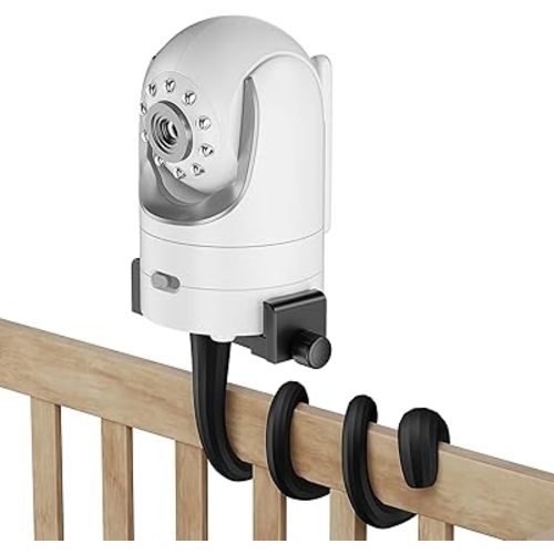 A2C Baby Monitor Mount Flexible Universal Baby Camera Mount Compatible with Infant Optics DXR 8 DXR-8 Pro, VTech, ANMEATE, Most Baby Monitors Holder Stand for Crib, Cot, Shelves, Furniture