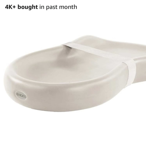 Keekaroo Peanut Changer Baby Vanilla – The Original Made in USA Easy-to-Clean Changing pad and The only Shell Over Foam, Fully Water Repellant, Wipeable Diaper pad, Wipe-Clean Changing pad