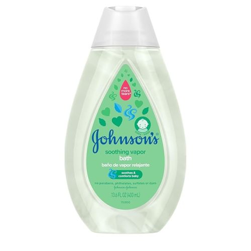 Johnson's Baby Vapor Bath with Soothing Aromas to Relax Babies, Gentle Tear-Free Baby Bath Soothes & Comforts Baby, Hypoallergenic Bath Liquid, Paraben-, Dye- & Sulfate-Free, 13.6 fl. oz