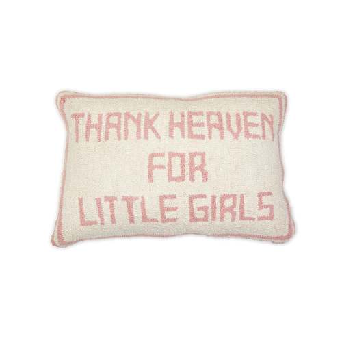 Thank Heaven Embroidered Pillow (Girl) - Two's Company