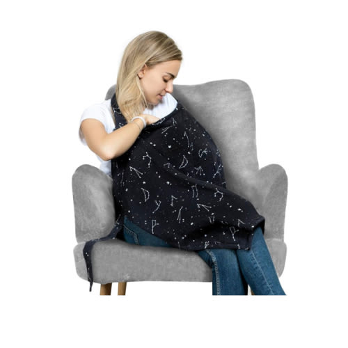 San Francisco Baby Nursing Cover – Breathable Breastfeeding Cover for Nursing, 360° Nursing Cover Up for Breastfeeding, Privacy Nursing Covers, Nursing Blanket for Breastfeeding – Premium Black