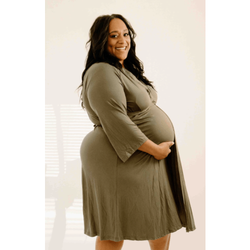 Lila Labor & Postpartum Gown in Sage