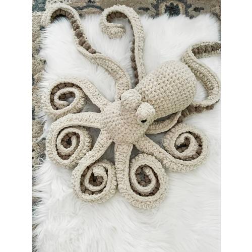 Crochet Octopus, Beige