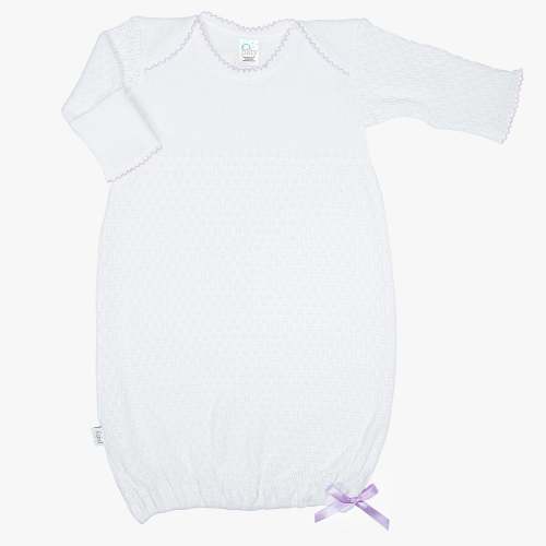 Paty Knit Overlap Shoulder Gown