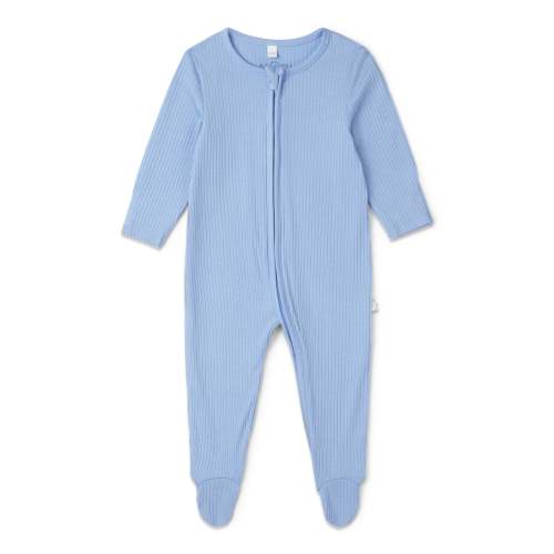 MORI Ribbed Clever Zip Baby Pajamas - 0-3 M