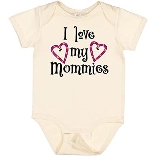 inktastic I Love My Mommies- Hearts Baby Bodysuit