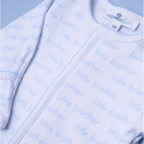 Little Brother Print Footie – Magnolia Baby