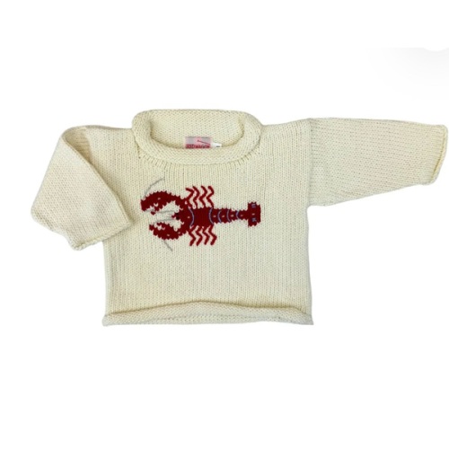 Ivory Lobster Roll Neck Sweater