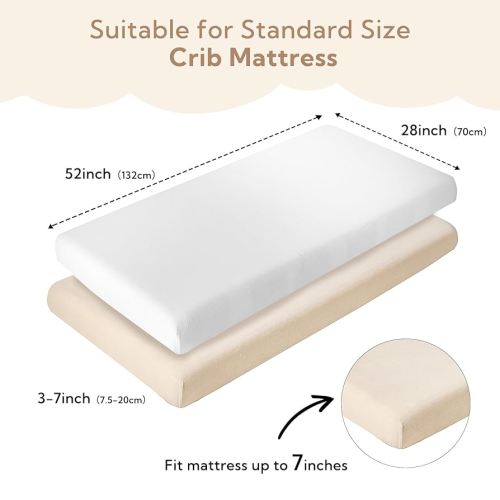 Amazon.com: SOULFUL Muslin Crib Sheets for Boys Girls, 2 Pack Soft and Breathable Organic Cotton Fitted Crib Sheets for Standard Crib Mattress (28"x 52", White & Mist Sage) : Baby