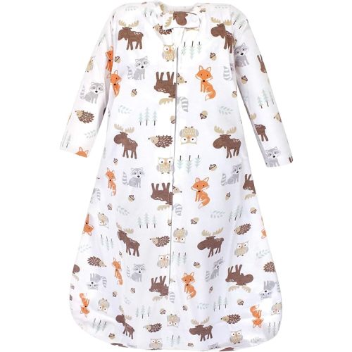 Hudson Baby Unisex Baby Long Sleeve Cotton Jersey Sleeping Bag, Boy Woodland, 0-6 Months
