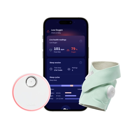 Owlet Dream Sock- FDA-Cleared Smart Baby Monitor with Live Health Readings & Notifications - Mint