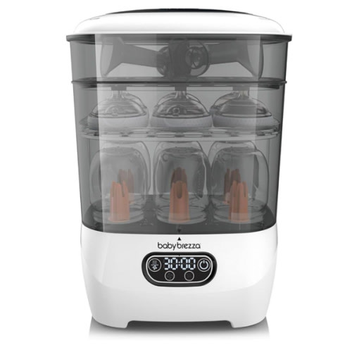 Amazon.com: Baby Brezza Bottle Sterilizer and Dryer Advanced – Electric Steam Sterilization Machine Universal Sterilizing for All Bottles: Plastic + Glass Pacifiers Breast Pump Parts - HEPA Filtration : Baby