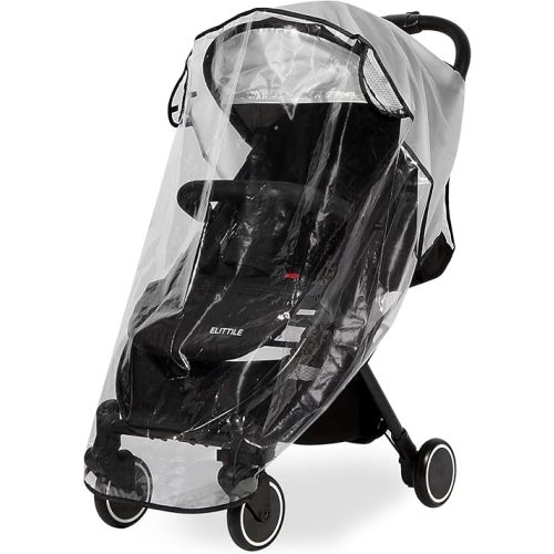Clear Stroller Rain Cover, Universal Travel Weather Shield Breathable Baby Stroller Rain Cover for Windproof, Waterproof, Protect from Sun Dust Snow