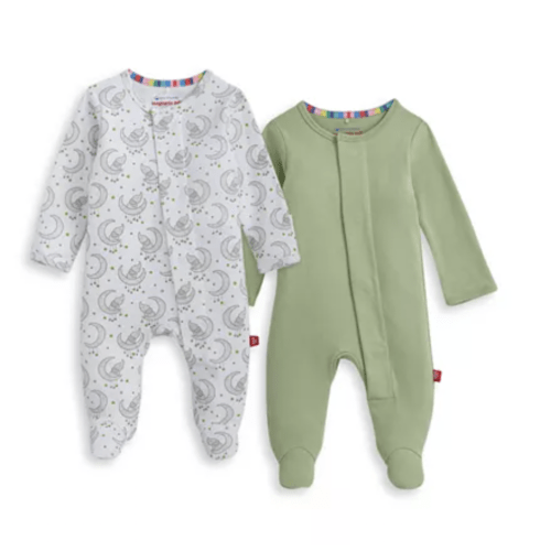 MAGNETIC ME Unisex Cotton Footie Two-Pack Bundle - Multi 3-6 months
