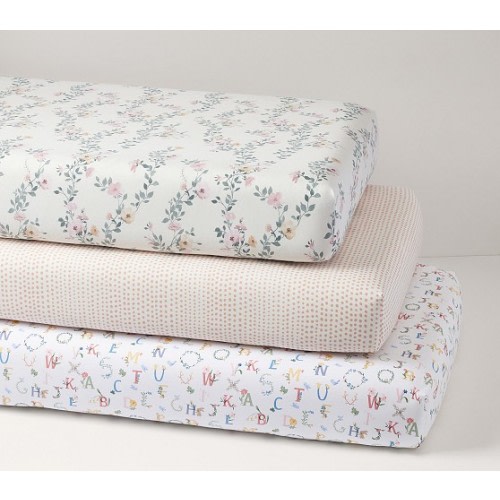 Mischa Floral Crib Fitted Sheets - Set of 3 | Pottery Barn Kids