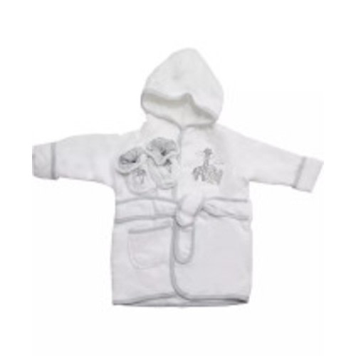 Spasilk Baby Bathrobe Set with Hood and Booties, Soft Cotton Terry