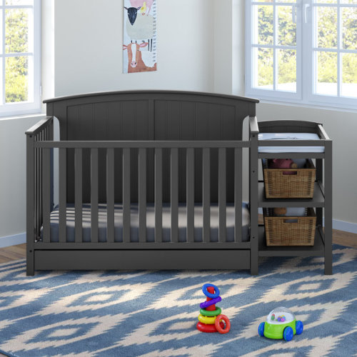 Storkcraft Steveston 5-in-1 Convertible Crib and Changer with Storage & Reviews | Wayfair